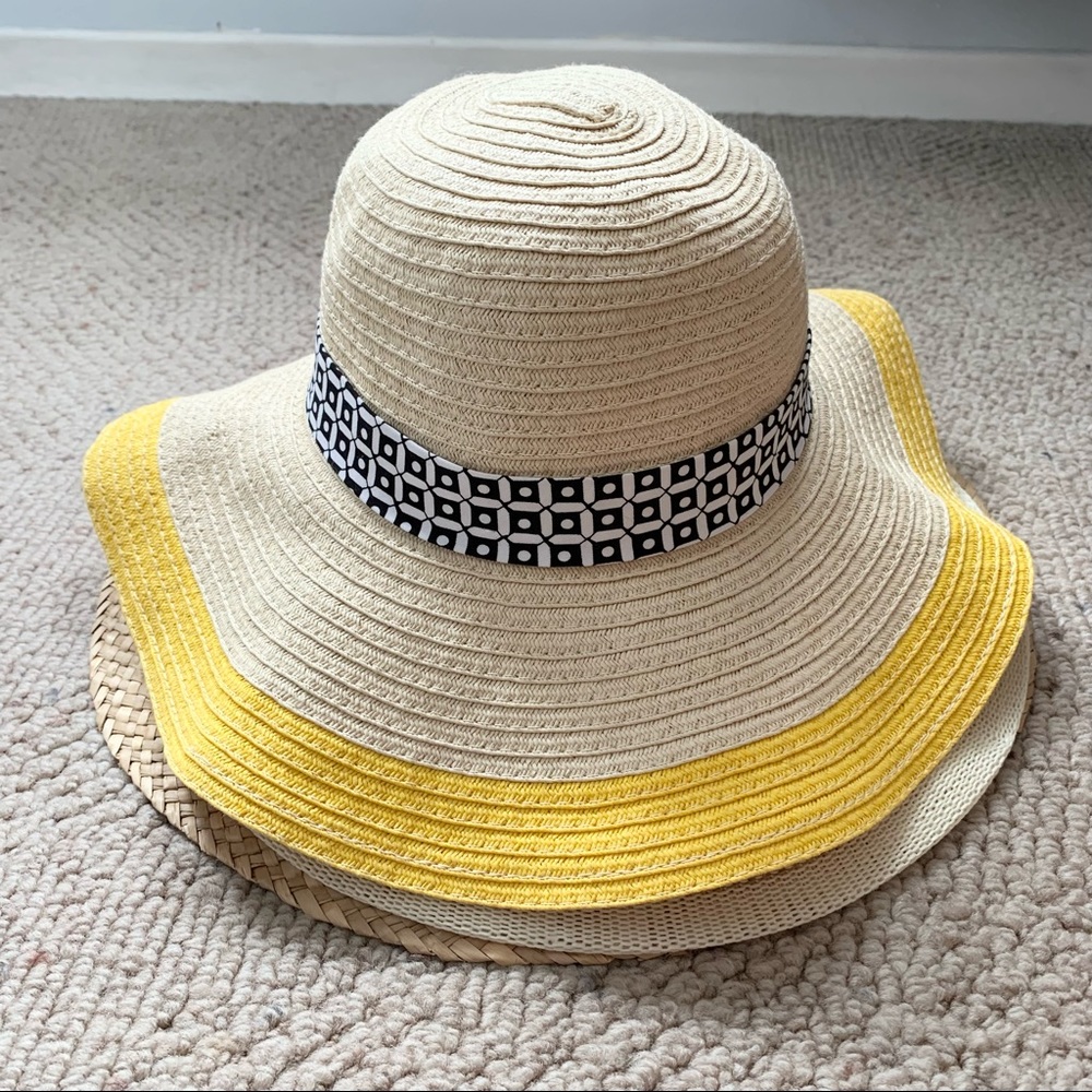 Gymboree Kid Girl Large Brim Straw Hat 🌼 Size Large (10-12)
